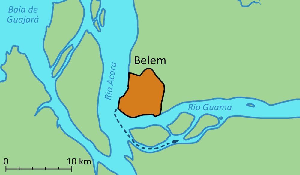 Map of Belém region.