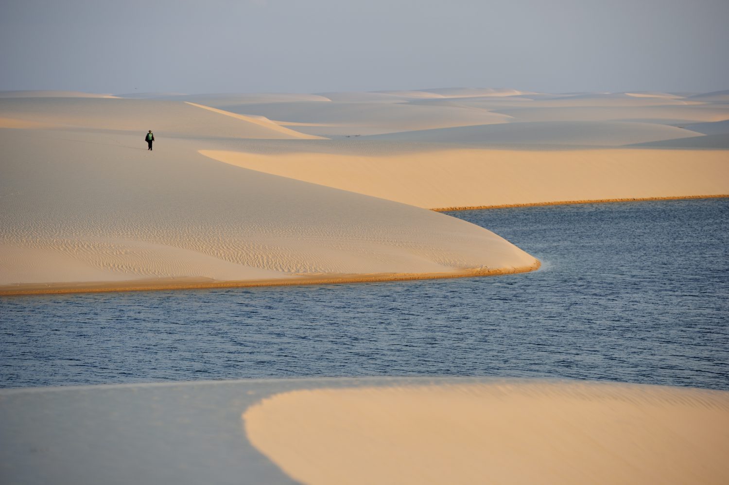 Lençois Maranheses, the desert filled with beautiful blue lagoons. 