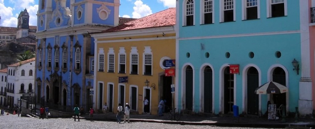 The colourful buildings of Pelourinho in Salvador de Bahia. 