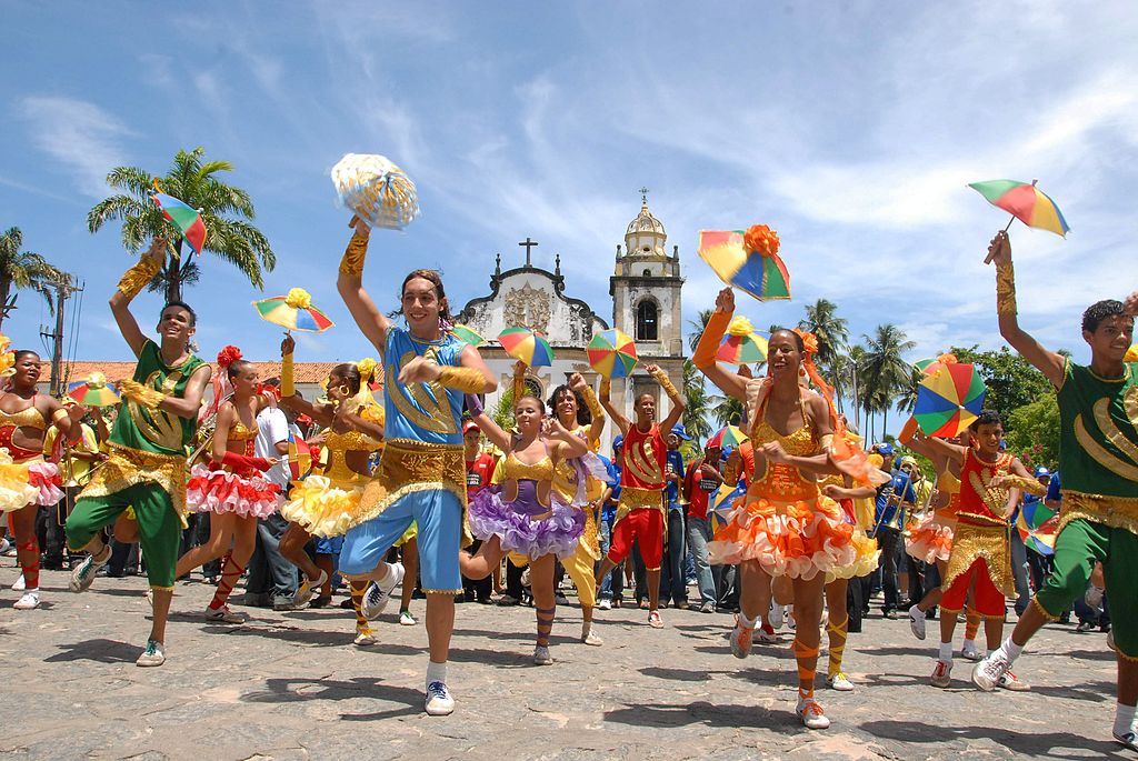 danseurs de frevo  Olinda Pernambuco Bresil