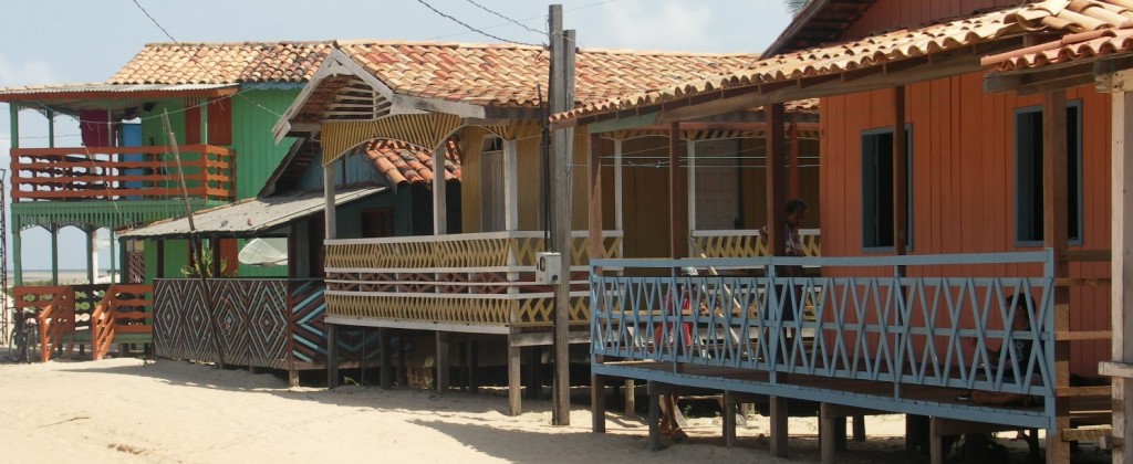 A shot from the island of Marajó of some local houses.