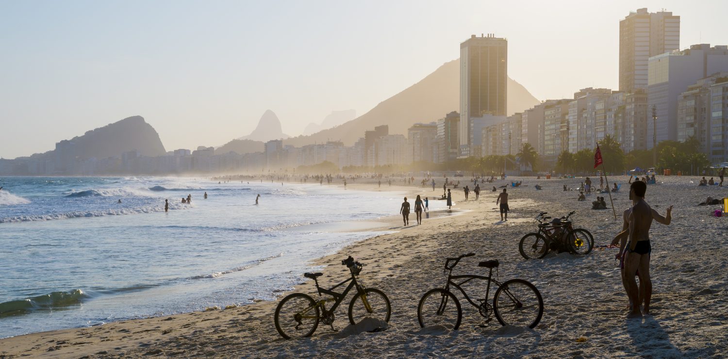 Rio de Janeiro bicycles beach of Leme