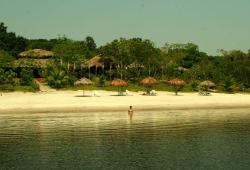 The beach at Amazon eco-park.