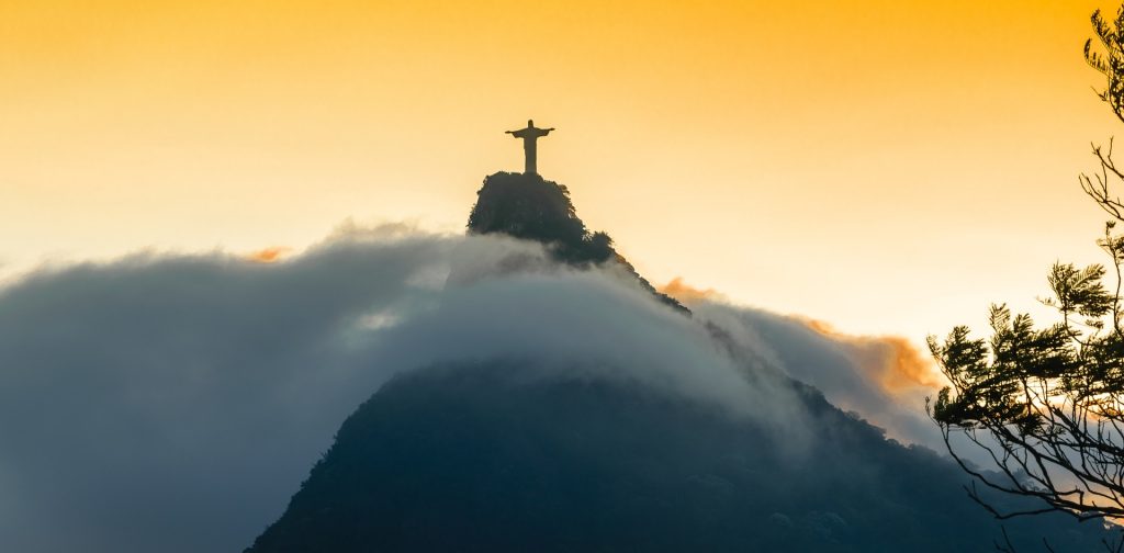 Christo Redentor stands above the clouds in Rio. 