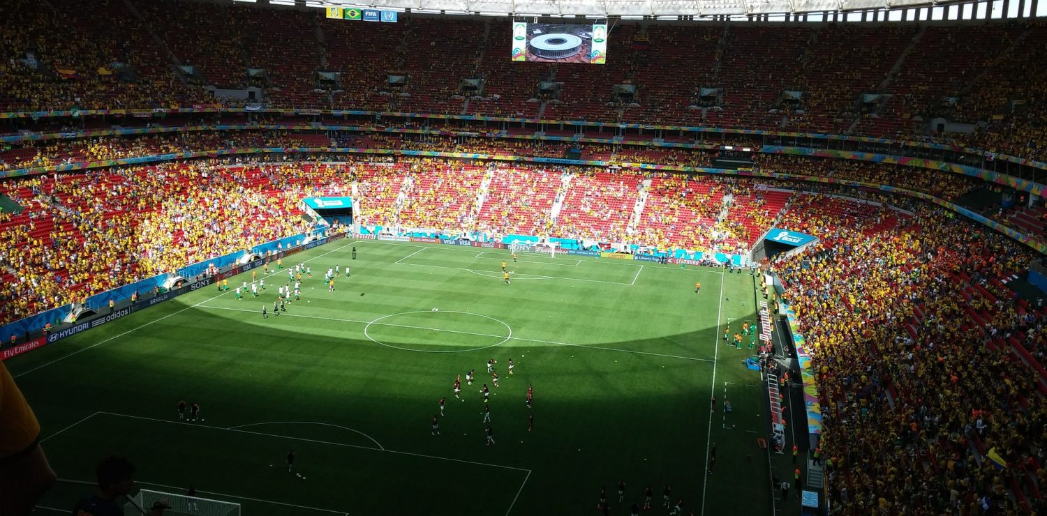 Football stadium in Brazil.