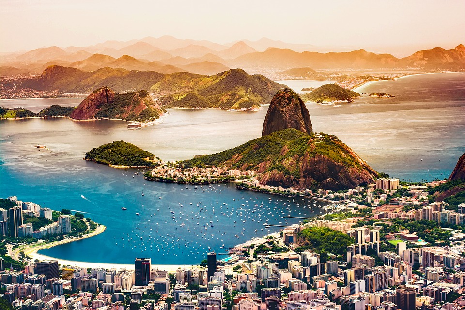 A birdseye view of Rio de Janeiro.