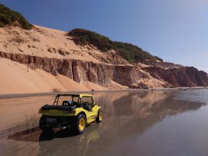 Buggy sitting on the shimmering waters of Nordeste.