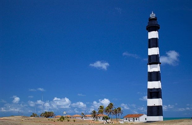 "Farol do Calcanhar" lighthouse in Brazil.